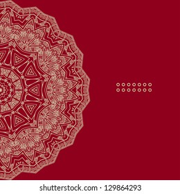 Colorful round ornamental pattern, mosaic vector illustration