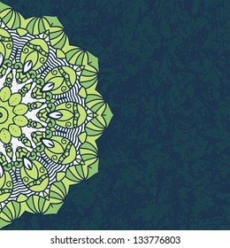 Colorful Round Ornamental Pattern, Mosaic Vector Illustration