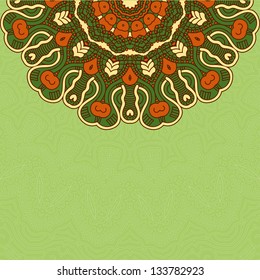 Colorful Round Ornamental Pattern, Mosaic Vector Illustration