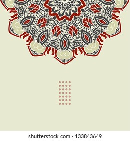 Colorful Round Ornamental Pattern, Mosaic Vector Illustration