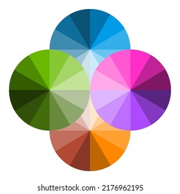 Colorful round palettes. Abstract colorful pattern. Vector illustration. Stock image. 