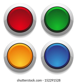 Colorful Round Push Buttons Stock Vector (Royalty Free) 152291528 ...