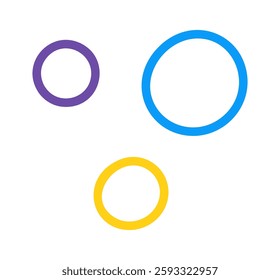 Colorful round rings cartoon elements