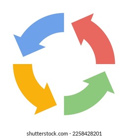 colorful round rotating arrows.
Easy-to-use vector data.