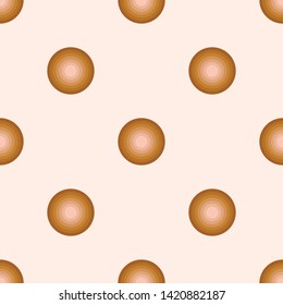 Colorful round seamless pattern. Polka dot background. Vector illustration. 