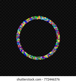 Colorful round shape. Colored confetti circles, Vector illustration