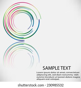 Colorful round shape. Logo design. Vector illustration.