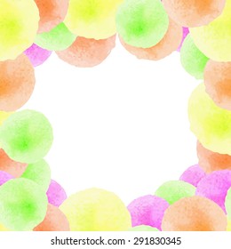 Colorful round shapes abstract background. Colorful bubbles. Colorful round shapes abstract background. Watercolor Circles, Dots.