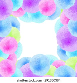 Colorful round shapes abstract background. Colorful bubbles. Colorful round shapes abstract background. Watercolor Circles, Dots.