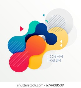 Colorful Round Shapes Abstract Background