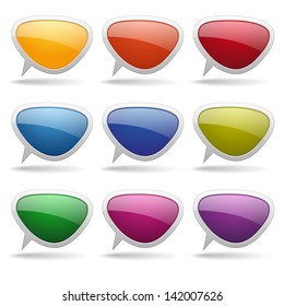 Colorful round speech bubbles