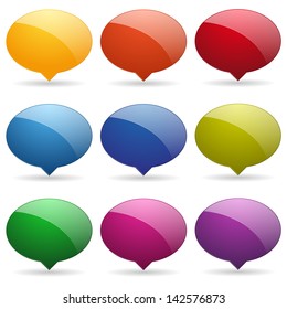 Colorful round speech bubbles