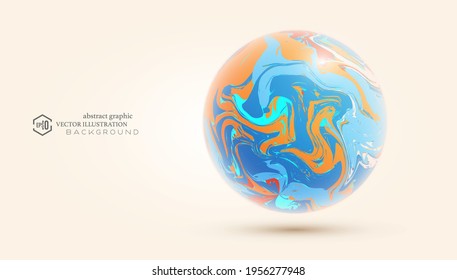 Colorful round sphere, vector abstract science and technology planet material, global business concept.