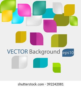 Colorful round Square blank background - Vector Design Concept