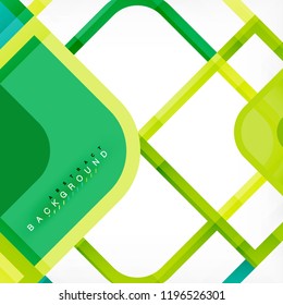 Colorful round squares modern geometric background, vector illustration