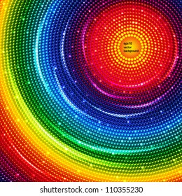 Colorful round vector background.