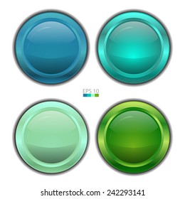 Colorful round vector buttons for your design