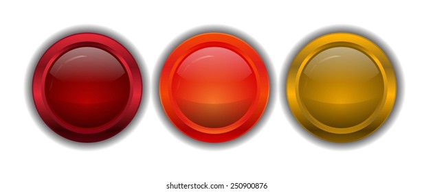 Colorful round vector buttons for your design