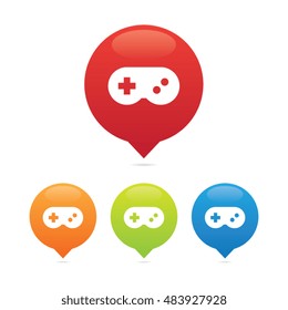 Colorful Round Video Game Controller Markers