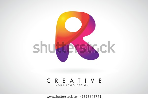 Colorful Rounded Creative R Logo Design Stock Vector (Royalty Free ...