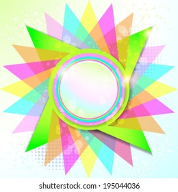 Colorful Rounded Empty Background Vector eps10