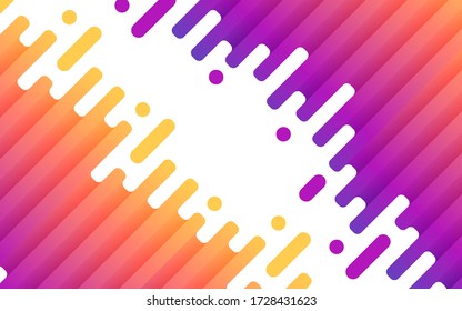 Colorful rounded lines geometric background. Abstract fluid wave shapes composition. Liquid paint drops of different trendy colors with halftone effect. Vector illustration