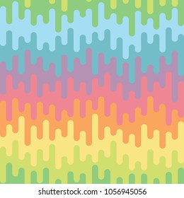 colorful rounded lines transaction in each other. seamless pattern. pastel and rainbow color concept. vector illustration.