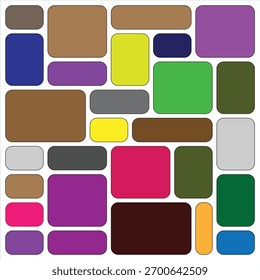 Colorful Rounded Rectangles Arranged Abstractly Graphic Design Element Background Template