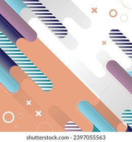 Colorful rounded shapes background. Abstract background. Vector illustration.
