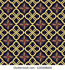 Colorful royal pattern. The Seamless vector background