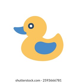 Colorful rubber duck icon designed for children.