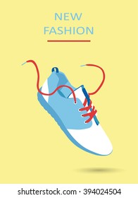 Colorful Running Shoes Vector Illustration