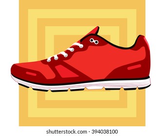 Colorful Running Shoes Vector Illustration