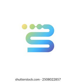 Colorful S Letter that Evolution from Circles Dots Logo Design Vector