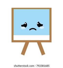 colorful sad and tender board object kawaii