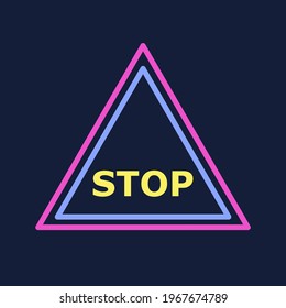 Colorful safety icon with triangle