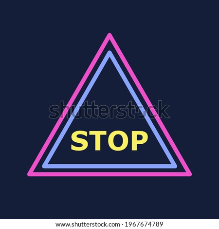 Colorful safety icon with triangle
