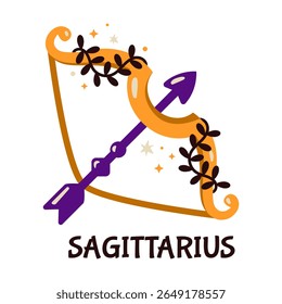 Colorful Sagittarius Zodiac Sign Illustration