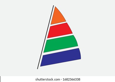 Colorful sailing flag. Vector illustration.