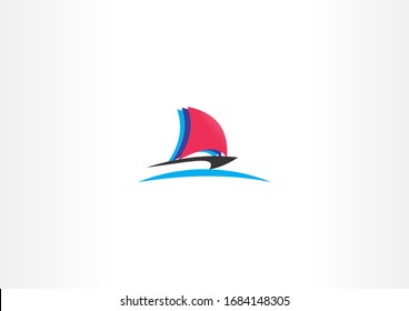 diseño de la plantilla de logotipo de ilustraciones de vectores de navegación coloridas