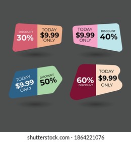 Colorful sale banners. Great vector for social media, sales promotion, product marketing, web, fashion, apps, online shops, discount coupons etc.