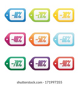 Colorful Sale Tag Labels
