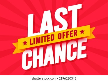 Colorful Sales Banner With Text Last Chance