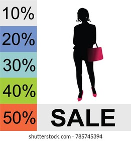 Colorful sales banner , vector