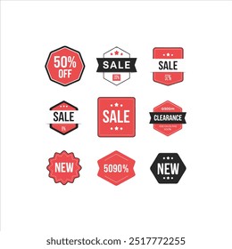 Colorful sales banners collection vector art.