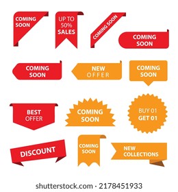 Colorful sales label collection. Best business icon pack
