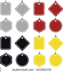 Farbige Vektorillustration der Sales Label Collection auf Grau, Rot, Schwarz und Gelb