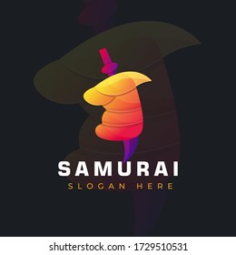colorful samurai hat logo, suitable for corporate logo identity, business, technology, culture, media, health, and others.