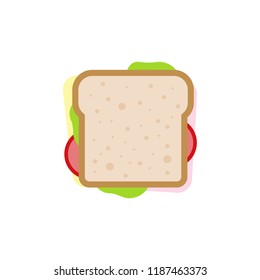 Colorful sandwich. Vector illustration, flat design