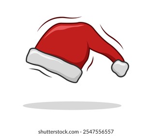 Colorful Santa Hat vector illustration.